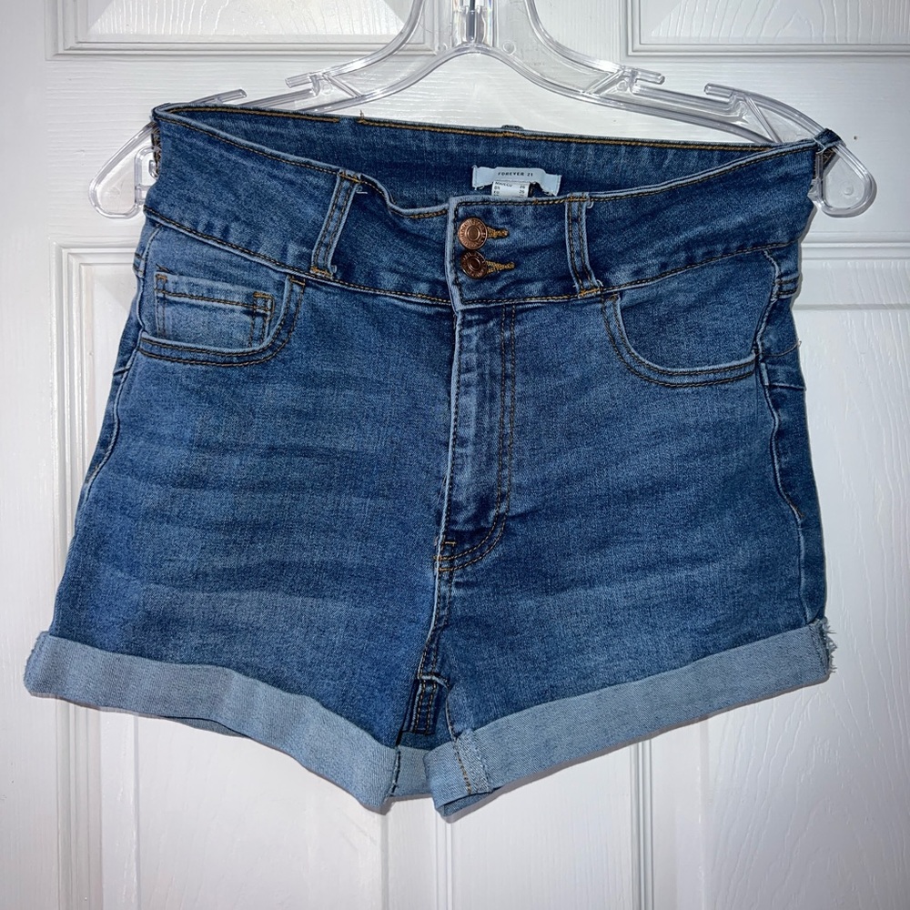 High Rise Demin Shorts